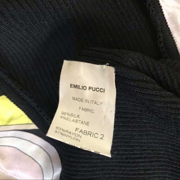 EMILIO PUCCI Silk Graphic Abstract Print Tie Front Cardigan Knit Sweater Top 8 - Picture 10 of 16